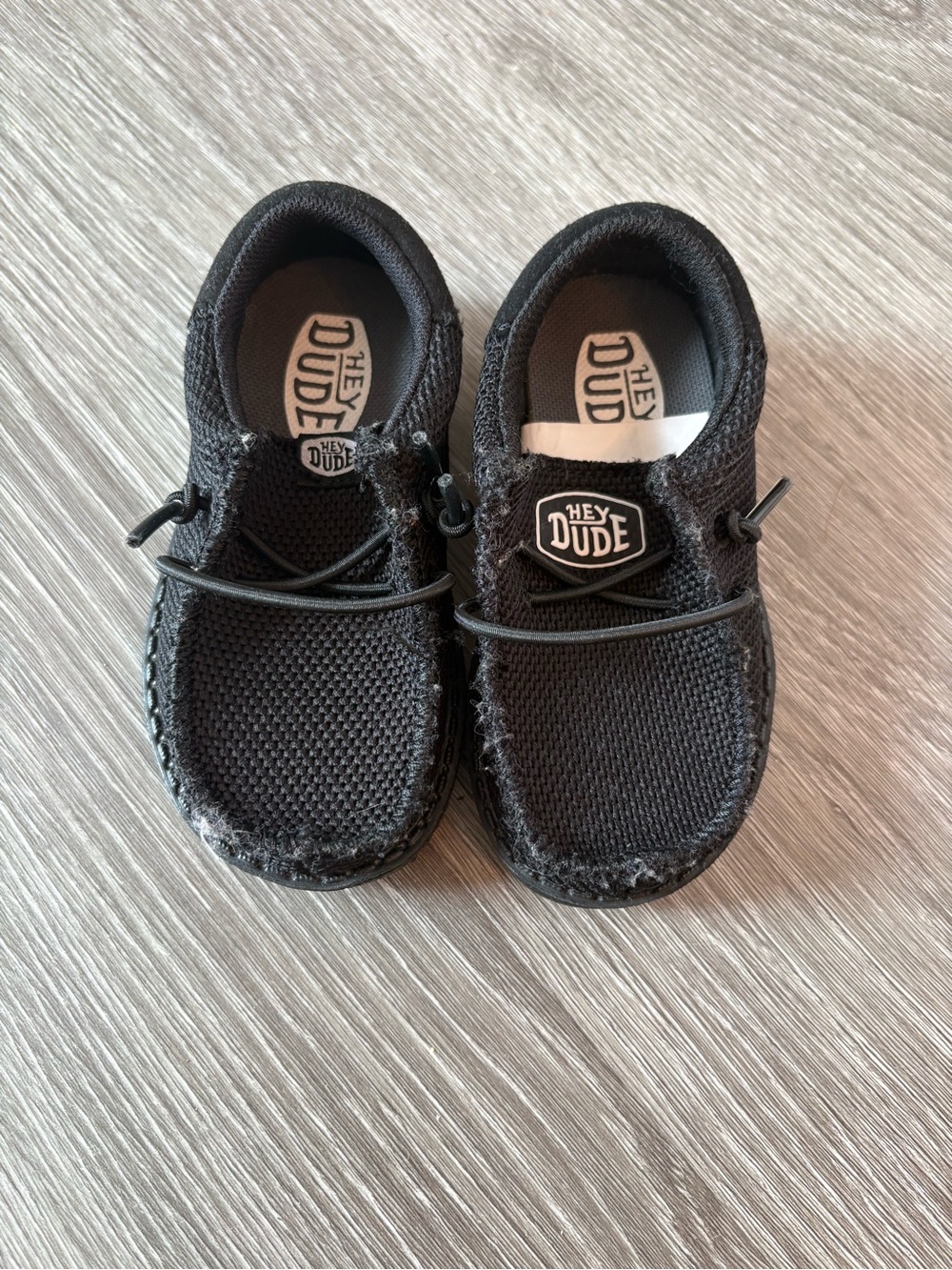 Hey Dude Kids Black Knit Slip-On Sneakers